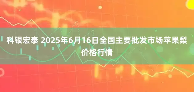科银宏泰 2025年6月16日全国主要批发市场苹果梨价格行情