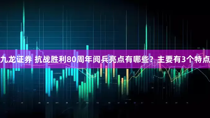 九龙证券 抗战胜利80周年阅兵亮点有哪些？主要有3个特点